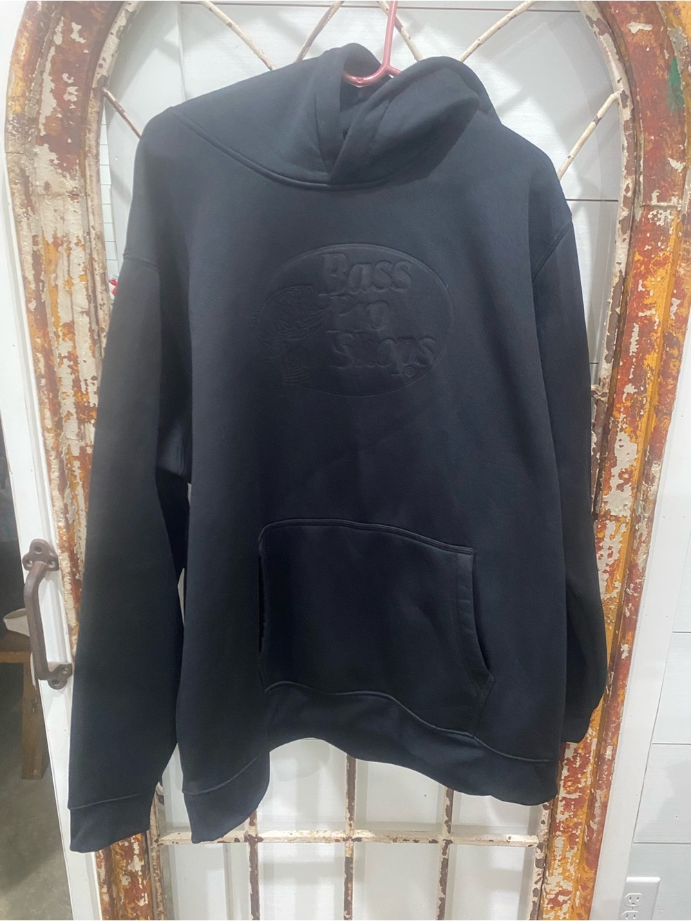 Bass Pro Shops Men's Black Hooded Pullover Sweatshirt 2XL